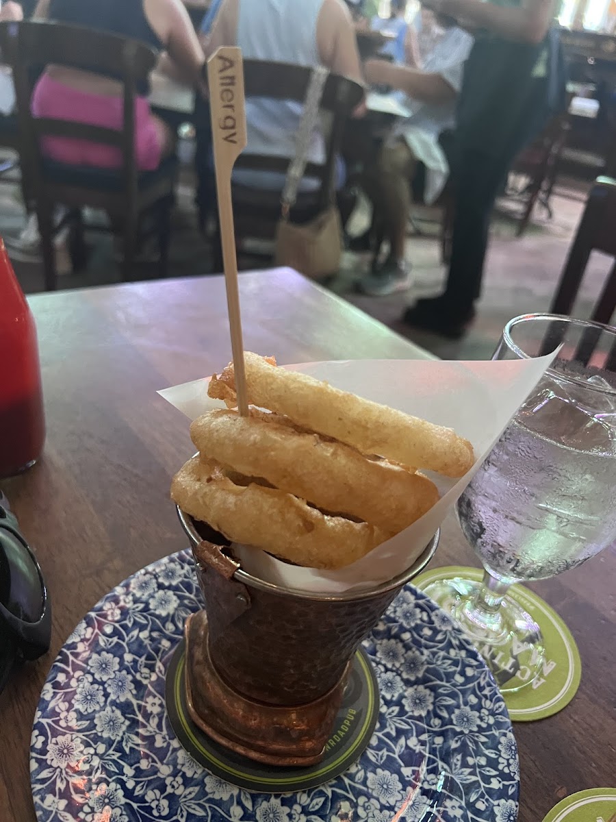 Onion rings! (Both gluten and dairy free)