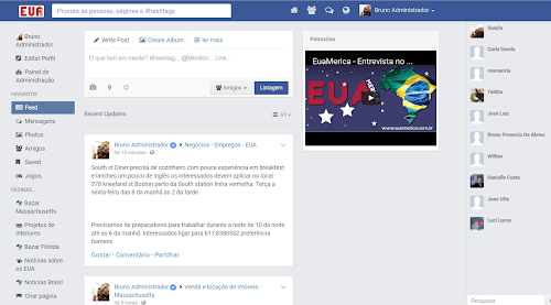 Android application Rede social EuaMerica screenshort