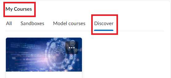 The "My Courses" widget.