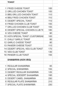 Desert Shawarma menu 3