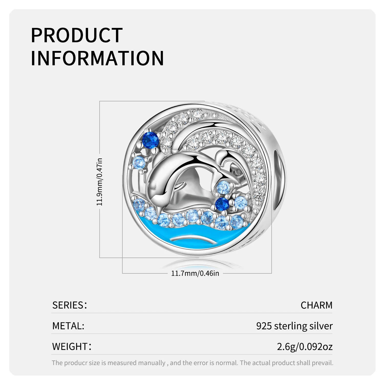 Title 3, Happy Dolphin Beads S925 Bransoletka i naszyjni...