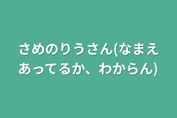 さめのりうさん(なまえあってるか、わからん)