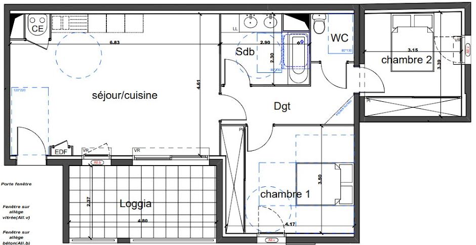 Vente appartement 3 pièces 71 m² à Nimes (30000), 239 500 €