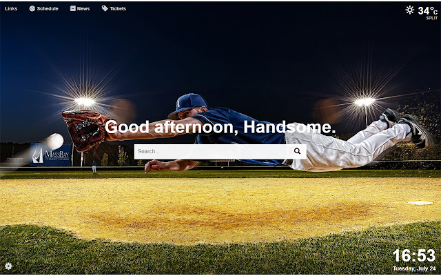 Baseball Dash - Baseball MLB New Tab Page