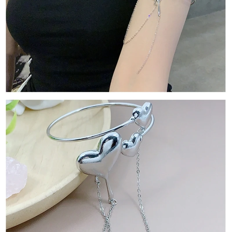 Title 3, Bracelet Coeur en Métal, style "Hot Girl". Desi...