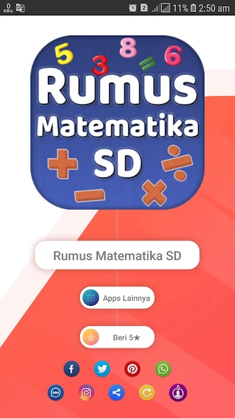 Rumus Matematika SD Kelas 1 - 6