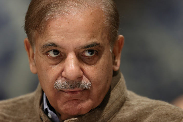 Pakistan Prime Minister Shehbaz Sharif in Geneva, Switzerland, January 9 2023. Picture: REUTERS/DENIS BALIBOUSE
