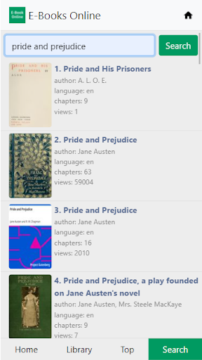 Screenshot E-Book Online