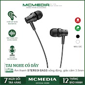 Tai Nghe Nhét Tai Có Dây Stereo Bass Bm67 Chống Ồn Âm Thanh Hifi Audio Sống Động Có Mic Đàm Thoại, Điều Khiển Bằng Phím