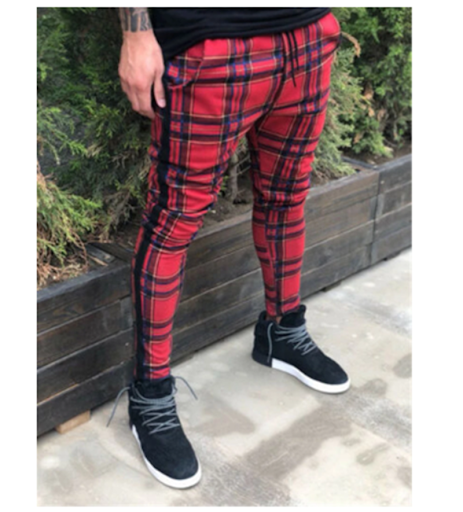 Title 4, Simple Mens Casual Knitted Plaid Trousers – Co...
