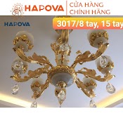 Đèn Chùm Phòng Khách, Đèn Trần Trang Trí Hapova Rosy 3017 + Tặng Kèm Bóng Led As Vàng