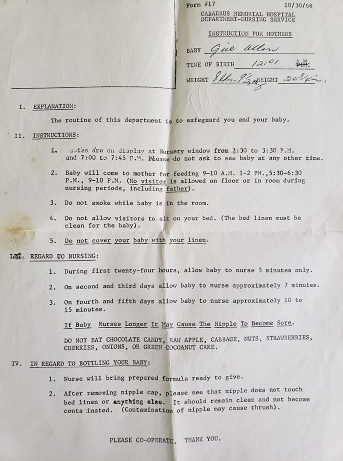 1968 nursing notice list