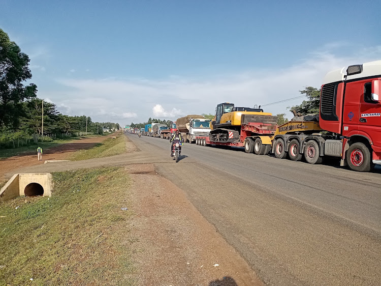 A scene at Ikapolok along the Bungoma-Malaba highway on July 29, 2022 before Kenyans went to the polls. The traffic is no more as transporters fears election violance.