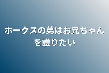 ホークスの弟はお兄ちゃんを護りたい