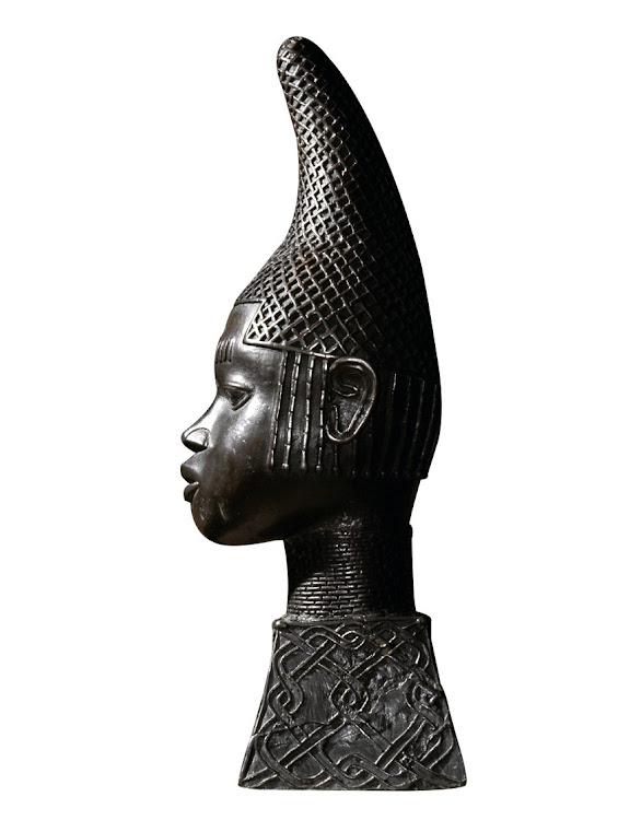 'The Queen Mother', one of the sculptures known collectively as the Benin Bronzes, looted by the British after destroying the city of Benin.