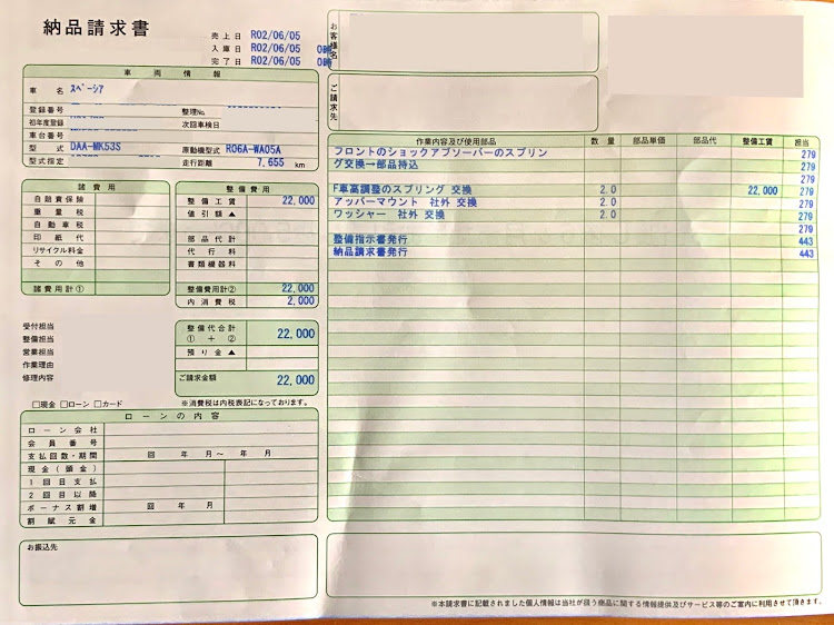 スペーシアカスタムのサスペンション・あしまわり本舗・つちのこBARNEY・スプリング交換に関するカスタム事例の投稿画像8枚目