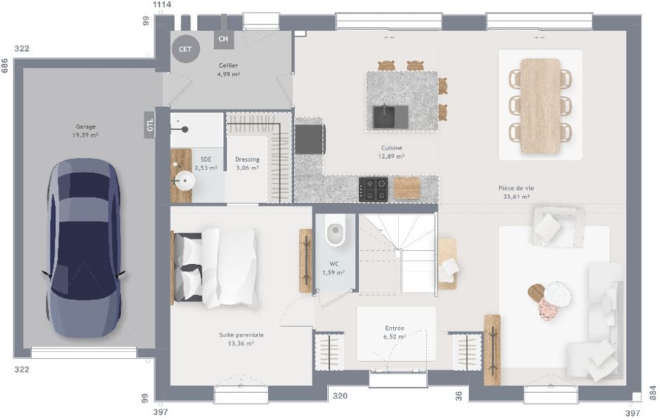 Vente maison neuve 7 pièces 155 m² à Herrin (59147), 475 000 €