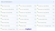 Onlinecake.In menu 2
