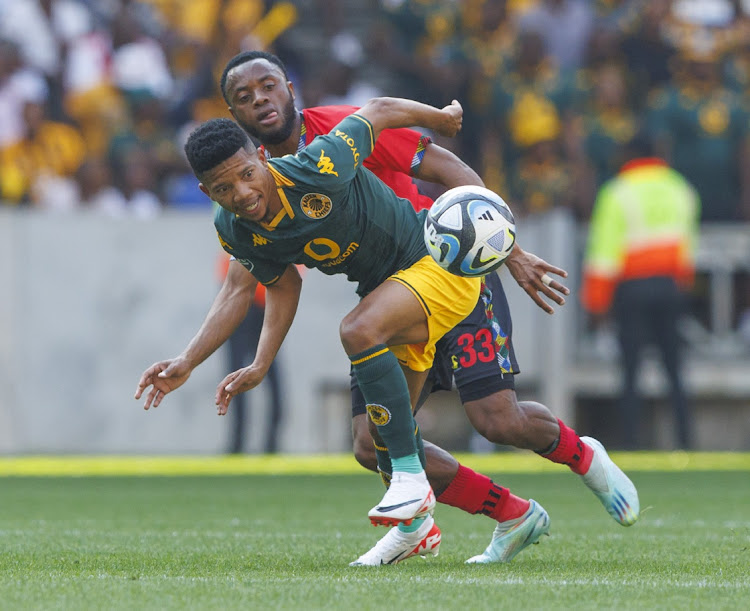 Tebogo Potsane of Kaizer Chiefs during the DStv Premiership match between TS Galaxy and Kaizer Chiefs at Mbombela Stadium on Sunday