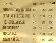 Lal Biryani House menu 1