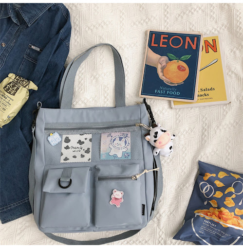 Title 2, New Fashion Canvas Big Bag Japanese Cute Girl S...
