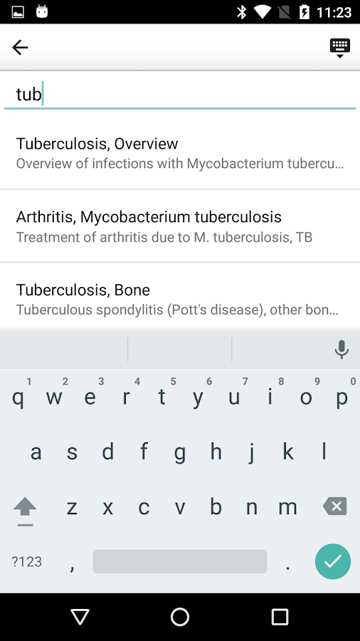    Sanford Guide:Antimicrobial Rx- screenshot  