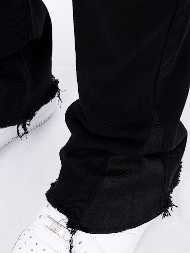 Title 5, Mens Simple Raw Edge Flared Pants High Street ...