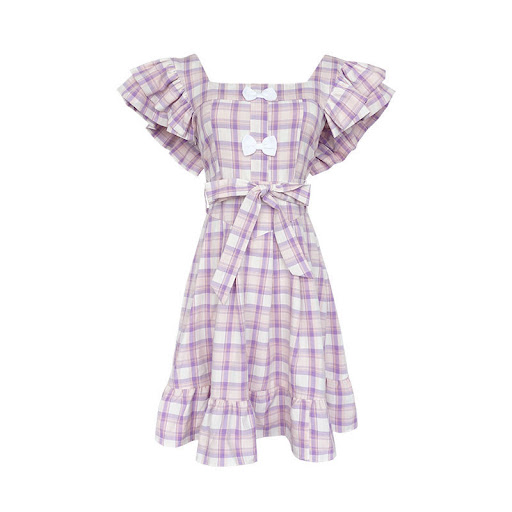 Title 2, Summer Japanese Soft Girl Cute Bow Lotus Leaf S...