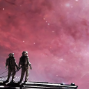 Sci Fi 2 Astronauts Space Galaxy | ARTWORK Chrome extension download