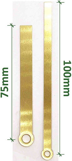 100mm gold straight hands
