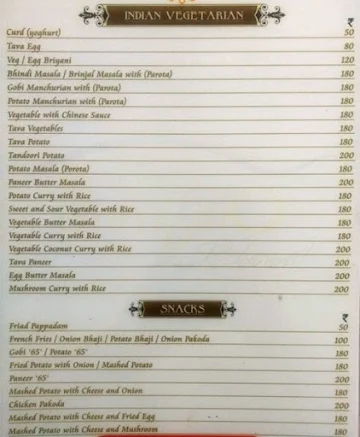 Bambino Beach Restaurant menu 