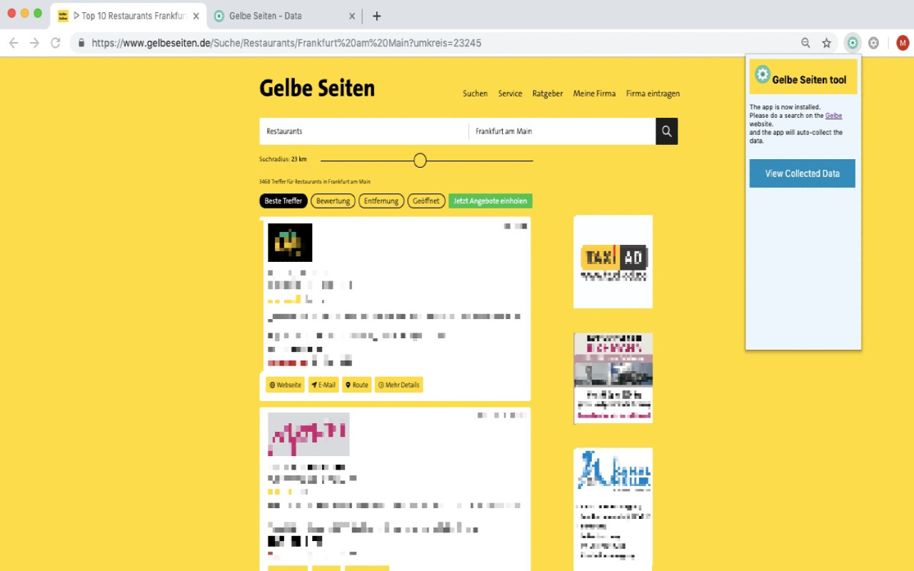 German Yellow Page Exporter Preview image 0