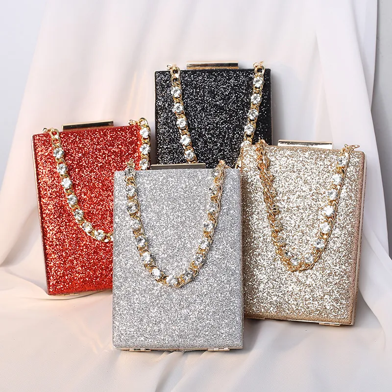 Title 6, Nieuwe diner tas met strass ketting, draagbare ...