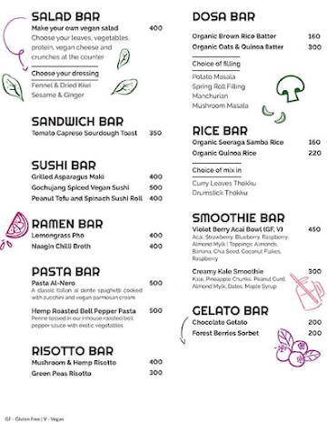 Eko Lyfe - A Zero Waste Cafe menu 