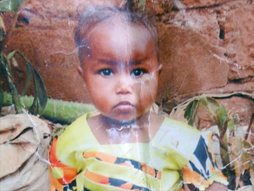 Three year old Valentine Mwikali who was stolen at their home in Kiandutu slums on Monday./JOHN KAMAU