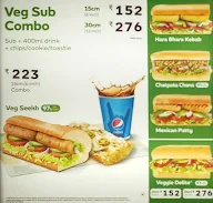 Subway menu 2