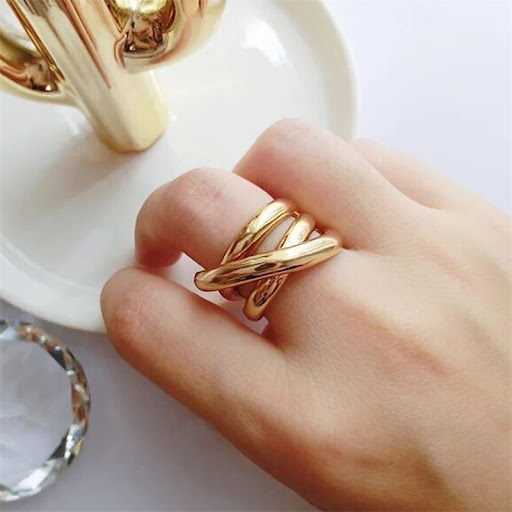 Title 3, Womens Stainless Steel Ring Fashion Ornament D...