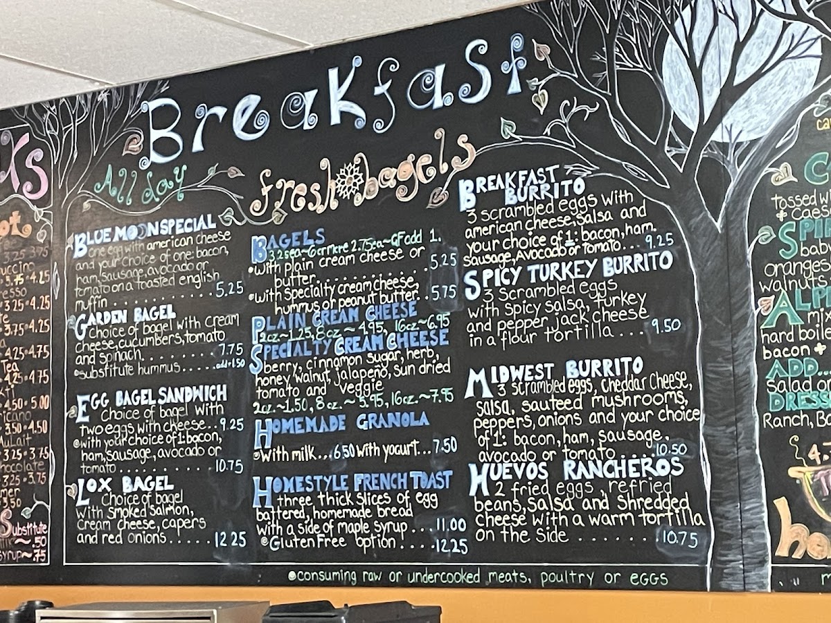 Blue Moon Bakery gluten-free menu