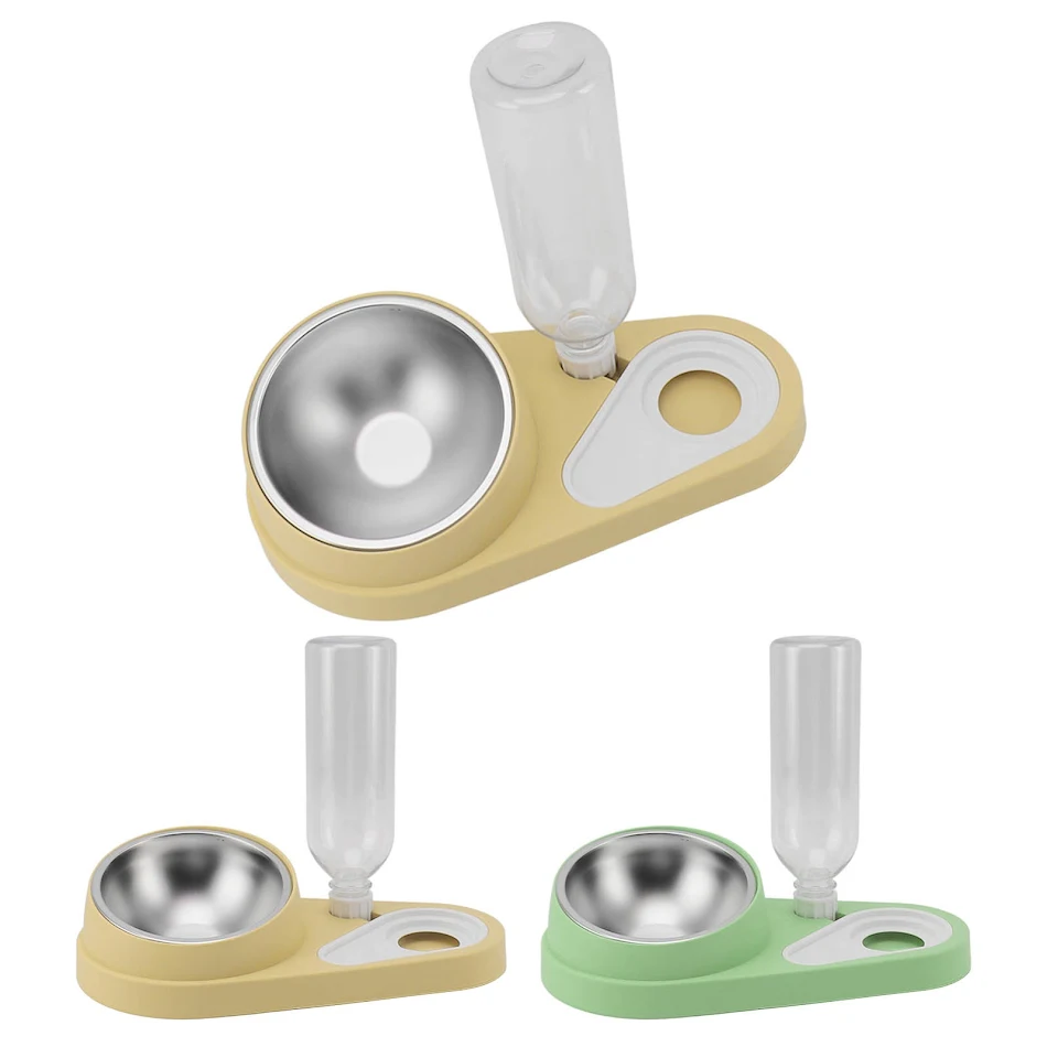 Pet Food Water Dispenser Cat Dog Water Food Feeder Professional Cervical Spine Protecton 2 in 1 for Pets for Cats for Dr