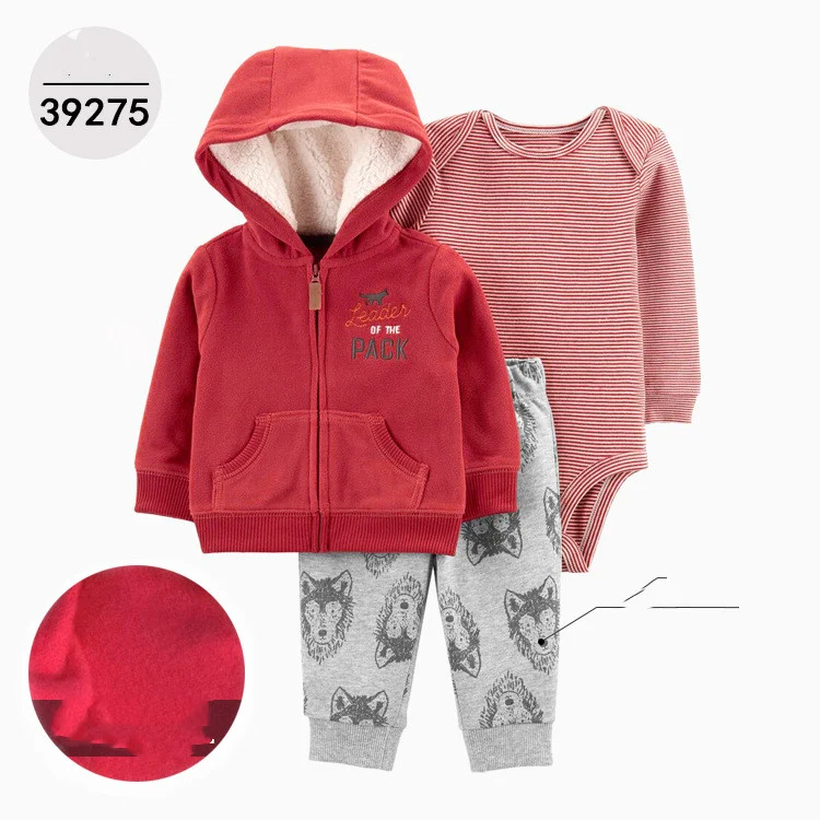 Veste enfant à capuche, manches longues, effet cuir enveloppant, ensemble trois pièces, idéal pour un look tendance et confortable.