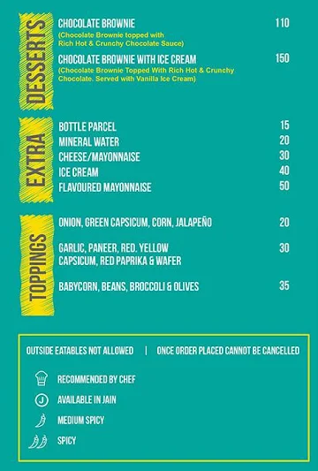 Poona Food Truck menu 