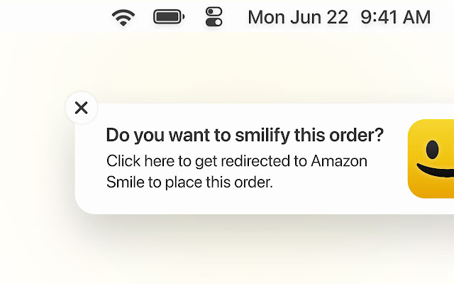 smilify - Amazon Smile Reminder chrome extension