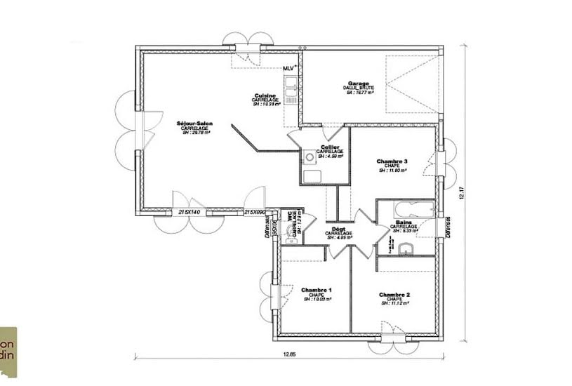  Vente Terrain + Maison - Terrain : 570m² - Maison : 89m² à Malintrat (63510) 