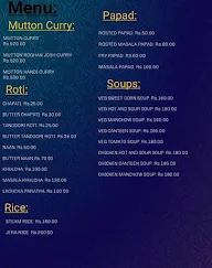 The Mughal Biryani menu 1