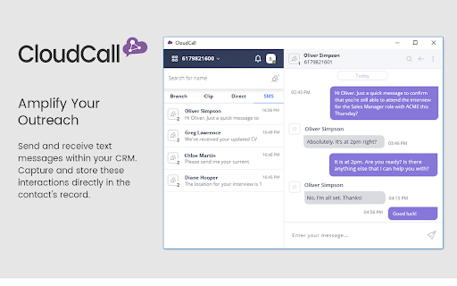 CloudCall Unified Communications for CRM