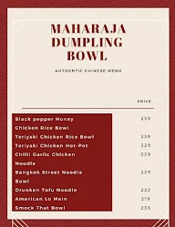 Maharaja Dumpling Bowl menu 5