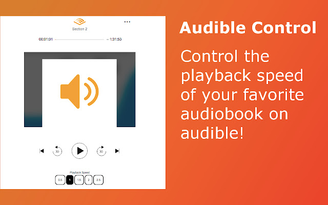 Audible Control chrome extension