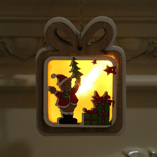 Title 3, Luminescent wood pendant that glows in the dark...