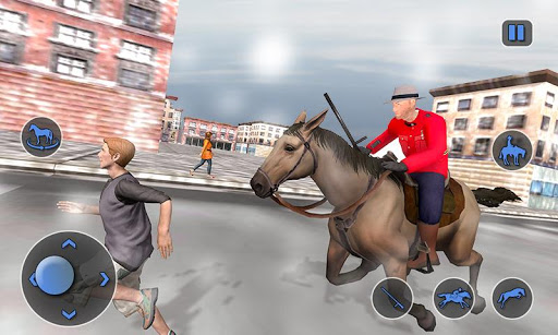 Screenshot Mounted Horse Cop Chase Arrest