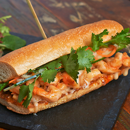 Vietnamese Caramelized Tiger Shrimp Banh Mi